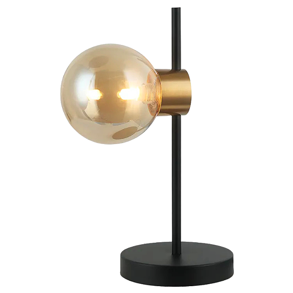Abajur Tutu 14cmx21cmx32,5cm 1xG9 Max 25W Preto Dourado HL029