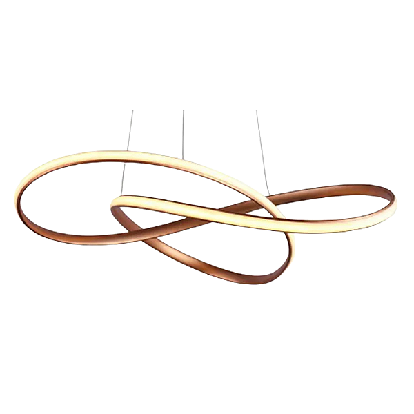 Pendente Led Atom 36W 3000K 1188Lm 63cmx15cm Rose Gold HM019E