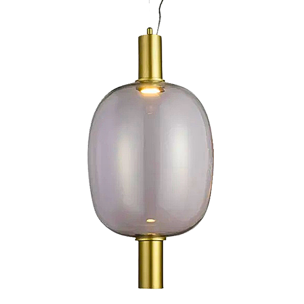 Pendente Led Kira 1W 3000K 300Lm 28cmx56cm Dourado Transparente HM018GC