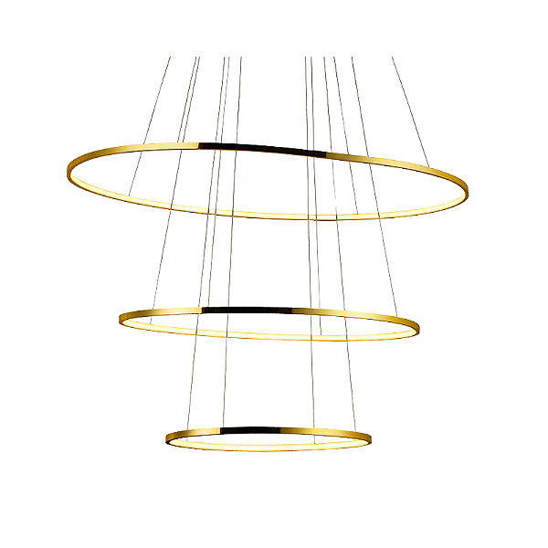 Pendente Led Birdie 39W 3000K 3000Lm 50cmx80cmx42cm Dourado KW004G