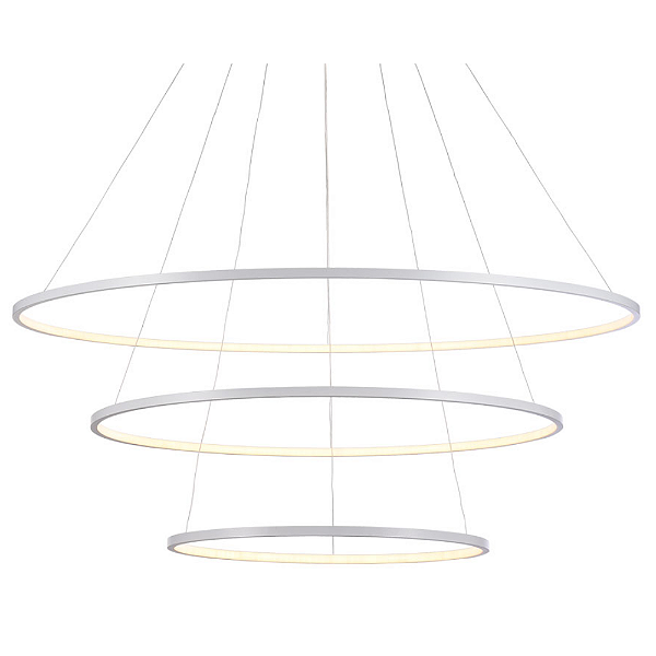 Pendente Led Birdie 39W 3200K 3120Lm 80cmx42cm Branco KW002W