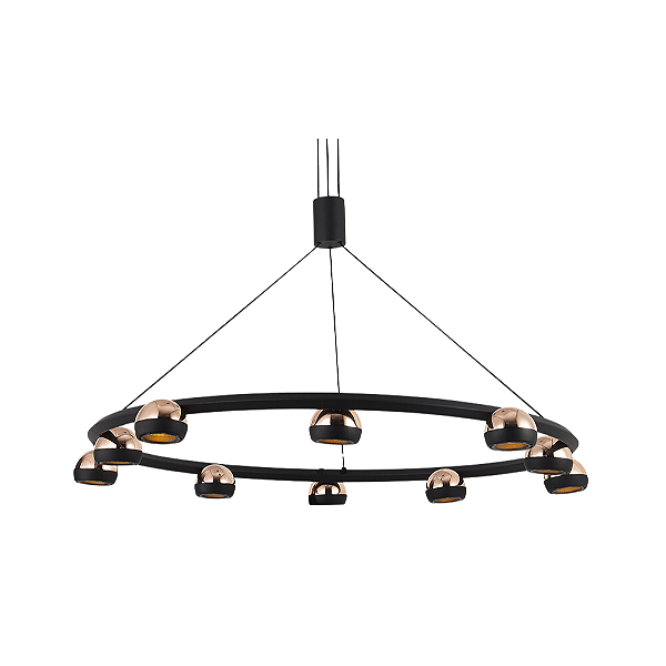 Pendente Led Oto 5W 3000K 2400Lm 82cmx6cm Rose Gold KW005