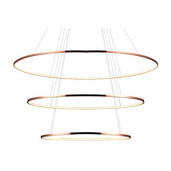 Pendente Led Birdie 45W 3000K 3400Lm 100cmx1cm Rose Gold KW004EL