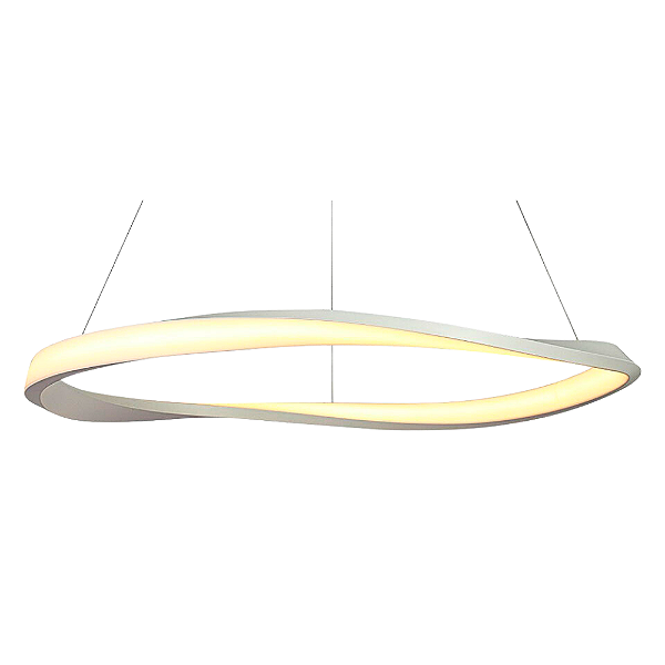 Pendente Led Mobius 36W 3000K 2880Lm 80cmx3cm Branco MOB1PD01BR080