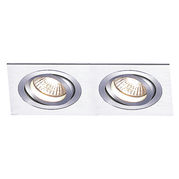Spot Ecco Embutir 2xE27 Par20 Max 50W Prata NS5202A
