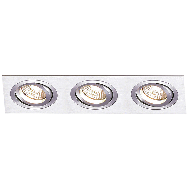 Spot Ecco Embutir 3xE27 Par30 Max 40W Prata NS5303A