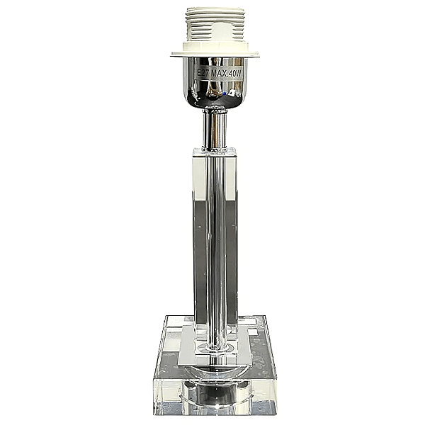 Base Para Abajur 8cmx8cmx28cm 1xE27 Bulbo Max 40W Cromado XL001
