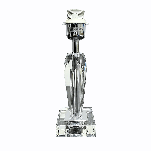 Base Para Abajur 8cmx8cmx27cm 1xE27 Bulbo Max 40W Cromado XL002