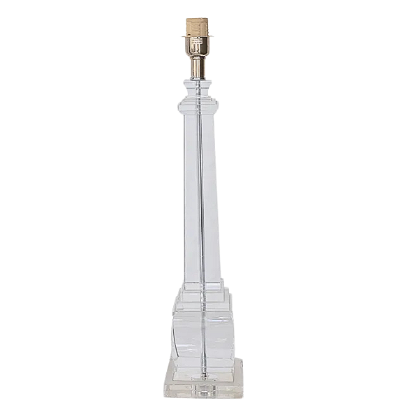 Base Para Abajur 14cmx14cmx65cm 1xE27 Bulbo Max 40W Cromado XL1155