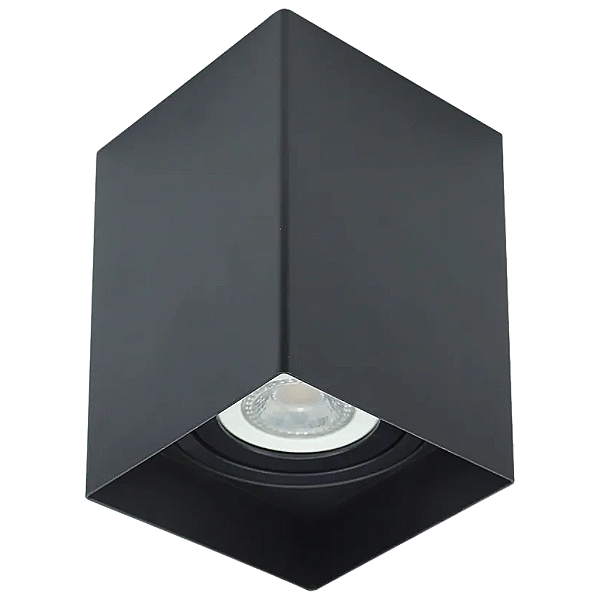 Spot Sobrepor Quad PAR20 E27 11x11X15cm Preto DL164B