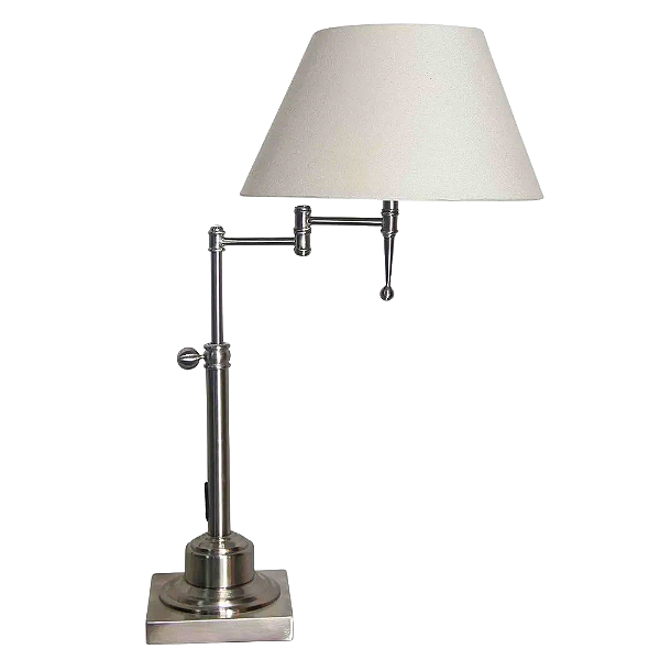 Abajur Nickel E27 33X42X65cm Niquel Bege LU001T