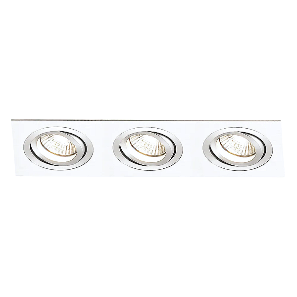 Spot Embutir Ecco Triplo MR11 GU10 22X7,5X3cm Branco NS5103B