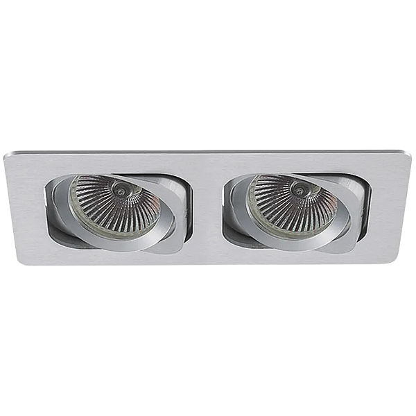 Spot Embutir Monet Duplo MR16 gu10 17,5X9,5X2,5cm Prata NS6002A