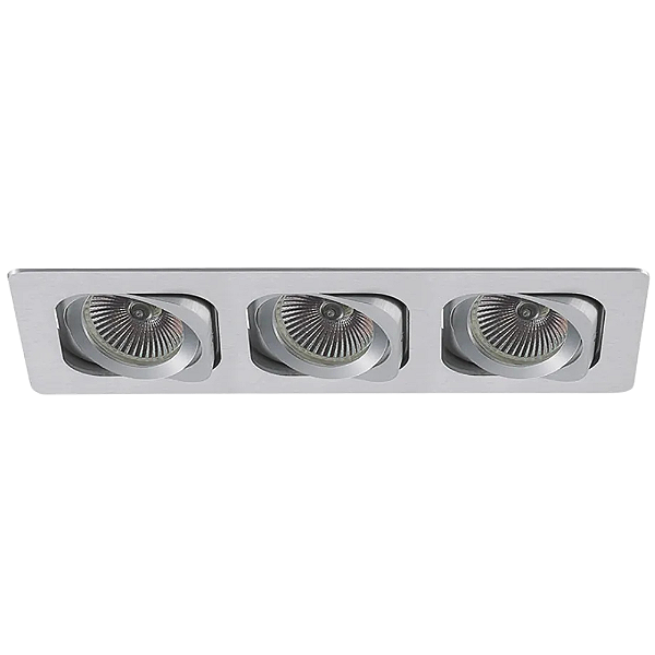 Spot Embutir Monet Triplo MR16 gu10 25,5X9,5X2,5cm Prata NS6003A