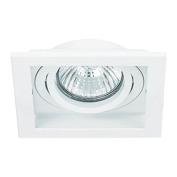 Spot Embutir Conecta Quadrado MR16 Gu10 10,2X10,2X4cm Branco NS7001B