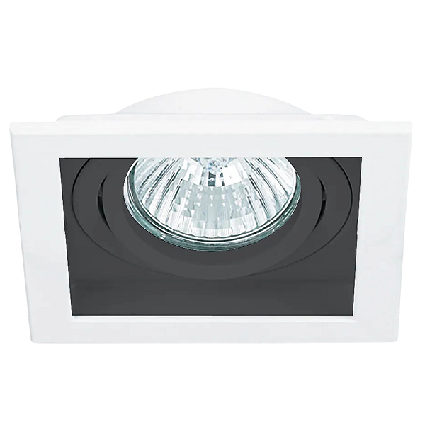 Spot Embutir Conecta AR111 Gu10 18X18X6,5cm Branco e Preto NS7111P
