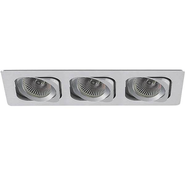 Spot Embutir Monet Triplo AR70 Gu10 35X13X2,5cm Prata NS6703A