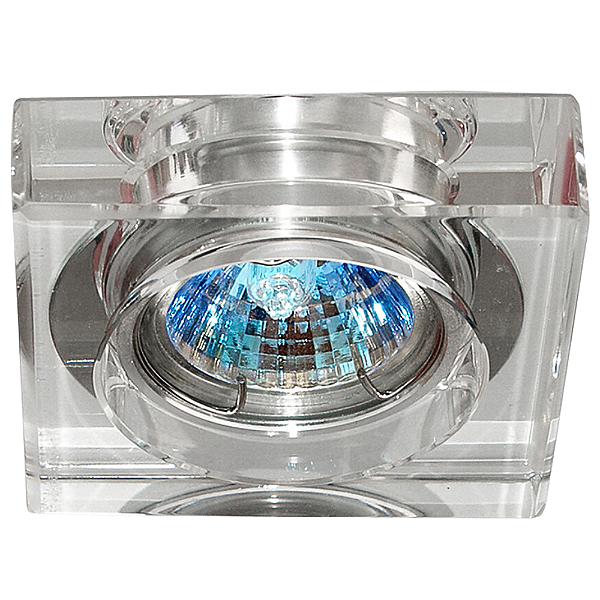 Spot Embutir Shine MR11 GU5,3 7X7X1,5cm Cromado Transparente YD756A