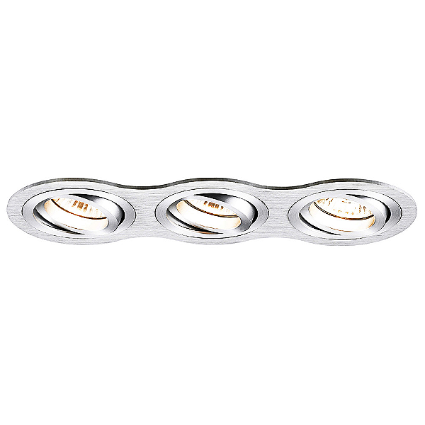 Spot Embutir Ouse Triplo MR16 Gu10 5,8X9X25,4cm Prata NS5600-3A