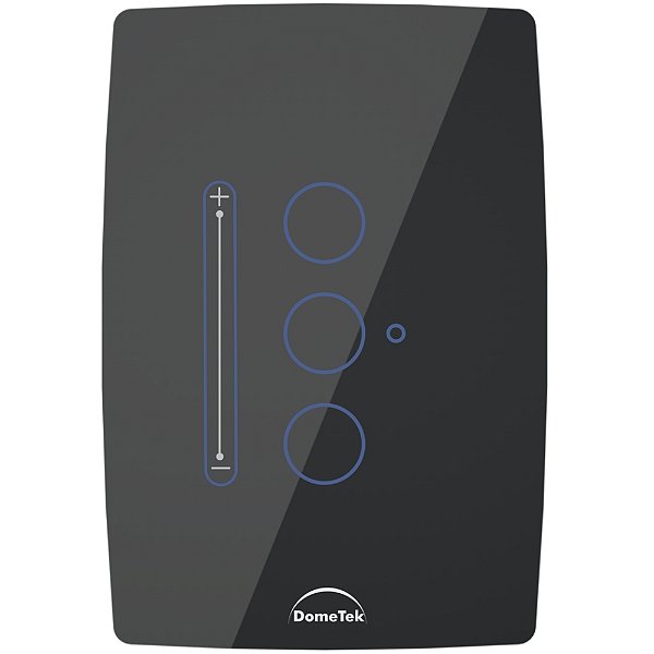 00761 VARIADOR LUMINOSIDADE DIMMER WIFI 3 CANAIS PRETO 4x2