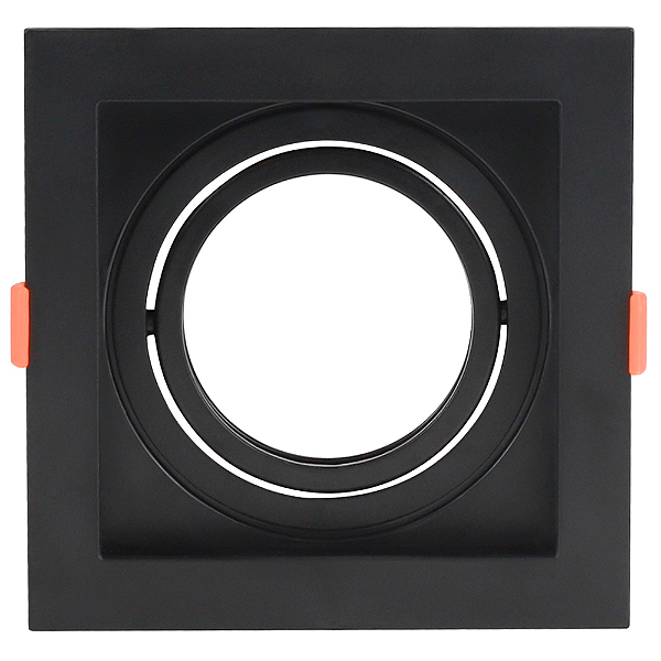 Spot Embutir Conecta ABS GU10 AR70 Max 50W 13cmX13cmX4,35cm Preto IP20 DL146AR70B
