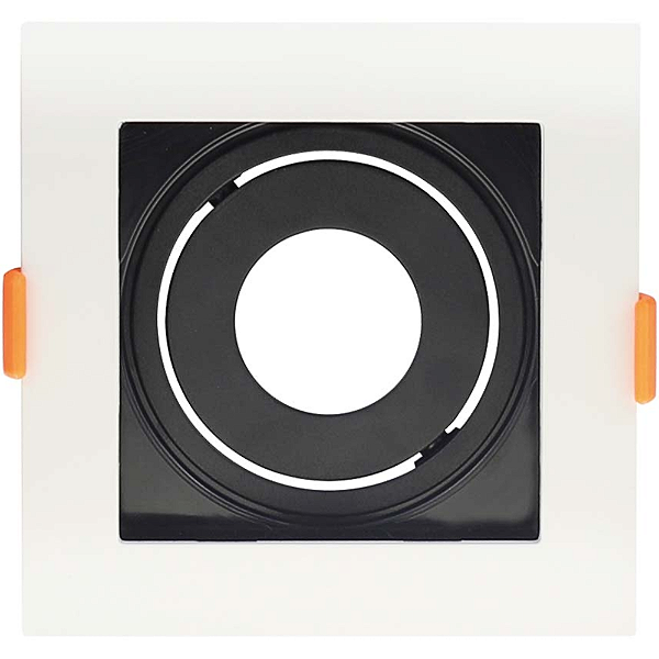 Spot Embutir Conecta ABS GU10 MR11 Max 50W 10,2cmX10,2cmX4,15cm Branco Preto IP20 DL146MDWB