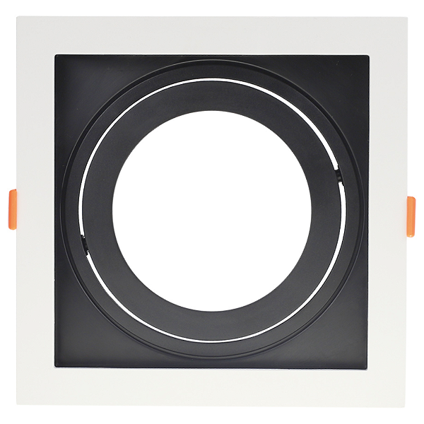 Spot Embutir Conecta ABS E27 PAR30 Max 50W 17cmX17cmX4,3cm Branco Preto IP20 DL146PAR30WB