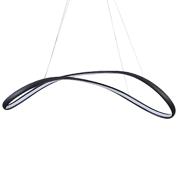 Pendente Led Zig 35W 3000K 1800lm 32cmX88cmX22cm Preto Branco IP20 TP002B