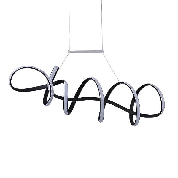 Pendente Led Zig 35W 3000K 1800lm 22cmX84cmX21cm Preto Branco IP20 TP003B