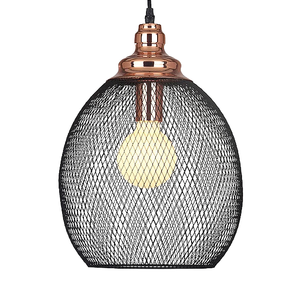 Pendente Copper E27 Bulbo Max 40W 28cmX41cm COBRE Preto IP20 XN003