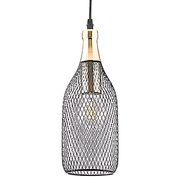 Pendente Copper E27 Bulbo Max 40W 12cmX31cm Preto Dourado IP20 XN004G