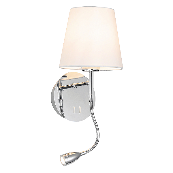 Arandela Parede Led Cozy 2W E27 35cmx20cmx15cm Cromado QAR1337CR