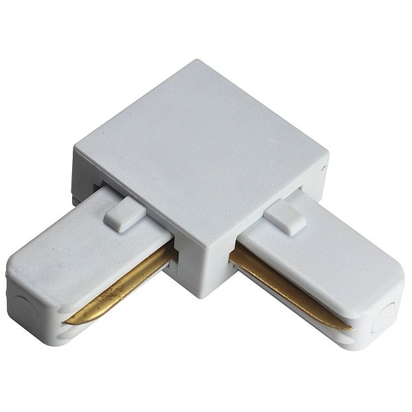 Conexão 'L' Para Trilho Sobrepor Cor Branco ABS Sky-002Br
