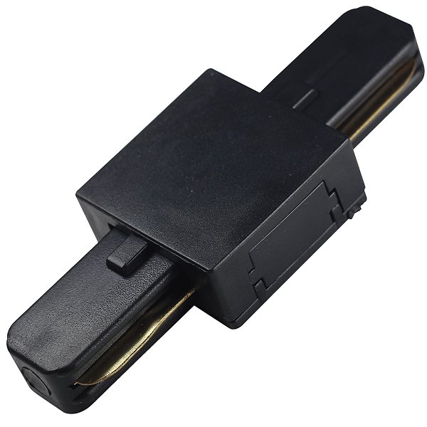 Conexão 'I' Para Trilho Sobrepor Cor Preto ABS SKY-001PT