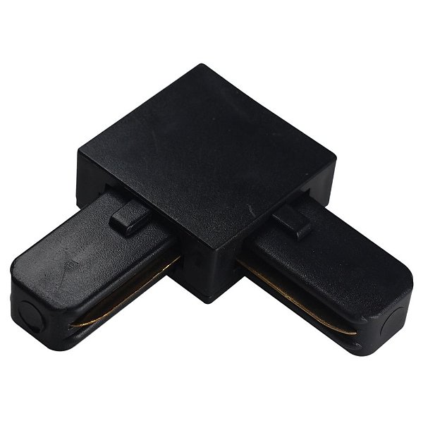 Conexão 'L' Para Trilho Sobrepor Cor Preto ABS Sky-002pt
