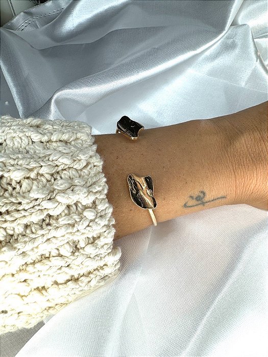 Bracelete Gold Cascata Folha
