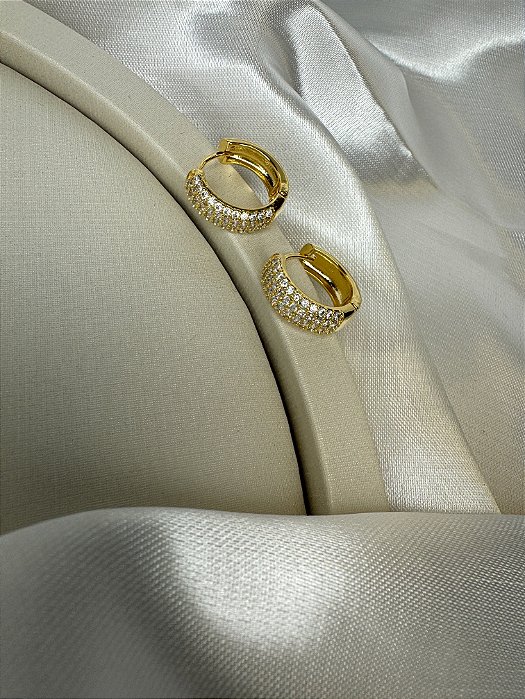 Love ARGOLA CLASSIC OURO MICROCRAVEJADA
