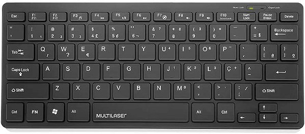 Teclado Mini Slim USB Preto