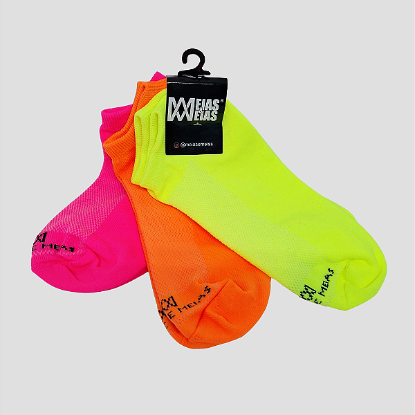 Kit 3 Pares Flúor All Day Soquete em Poliamida Fluor