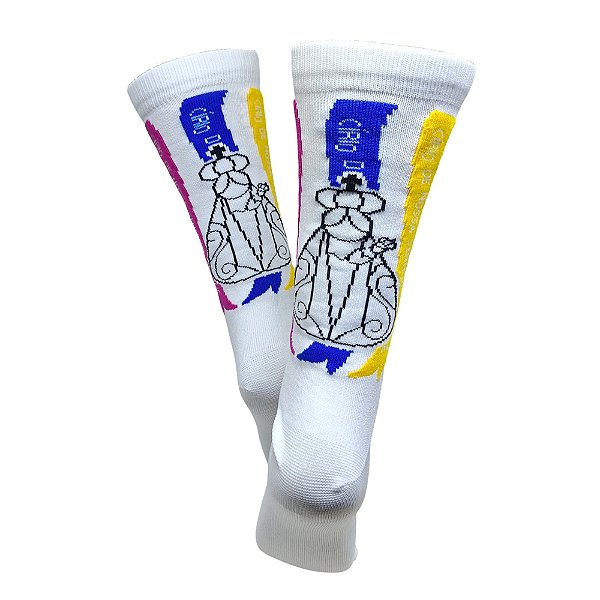 Meia Cano Alto Divertida Nazaré em Poliamida