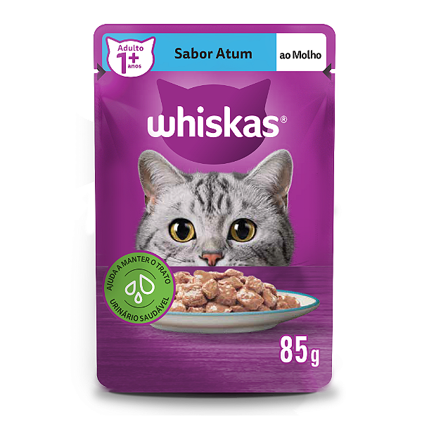 Whiskas Sachê Atum Ao Molho 85gr