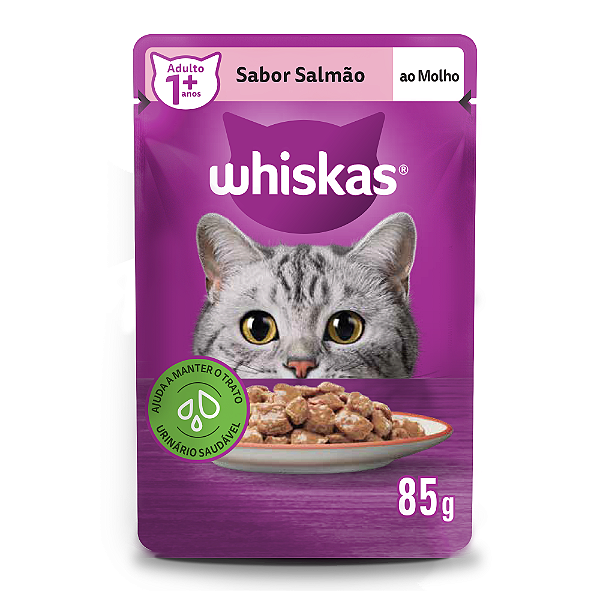 Whiskas Sachê Salmão Ao Molho 85gr