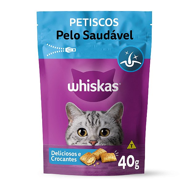 WHISKAS TEMPTATIONS PELO SAUDAVEL 40GR