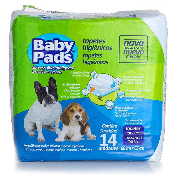 TAP. HIG. BABY PADS C/ 14 UNID.