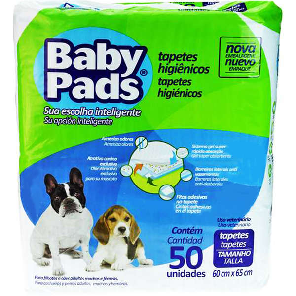 TAP. HIG. BABY PADS C/ 50 UNID.