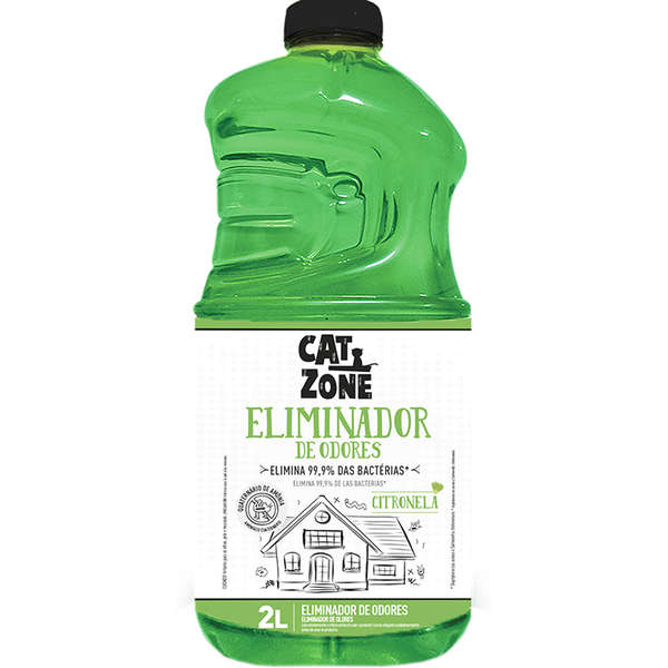 CAT ZONE ELIMINADOR ODORES CITRONELA 2L