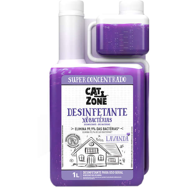 CAT ZONE DESINFETANTE SUPER CONCENT. LAVANDA 1L