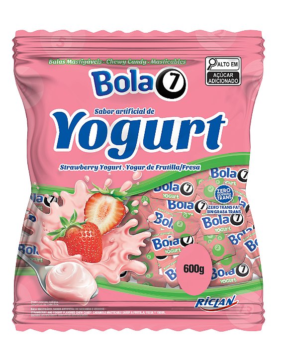 BALA MASTIGAVEL BOLA7 YOGURT 20X600G