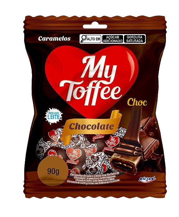 BALA MY TOFFEE CHOC. C/ RECHEIO CHOCOLATE 14X500G