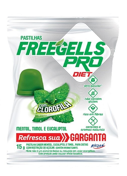 PASTILHA DIET FREEGELLS PRO EUCALIPTO PCT 6X12X15G